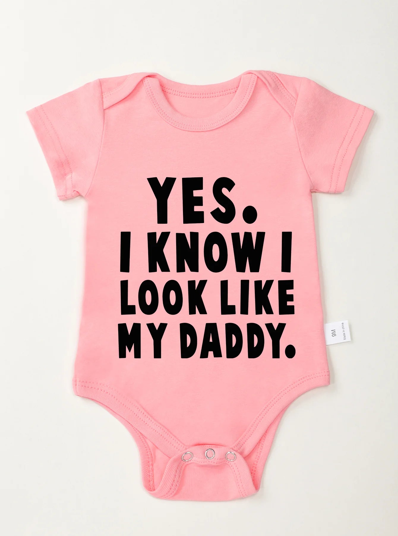 "Yes, I Know I Look Like My Daddy" Baby Romper – Short Sleeve Infant Jumpsuit – Cute Newborn & Toddler Bodysuit for Boys & Girls