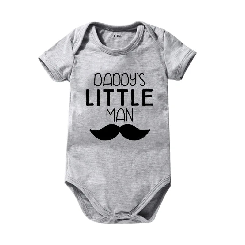 Popular "Mom+Dad=Me" Baby Romper – 100% Cotton Summer Onesie, Newborn Baby Clothes, Unisex Crawling Clothes, Comfortable and Cute