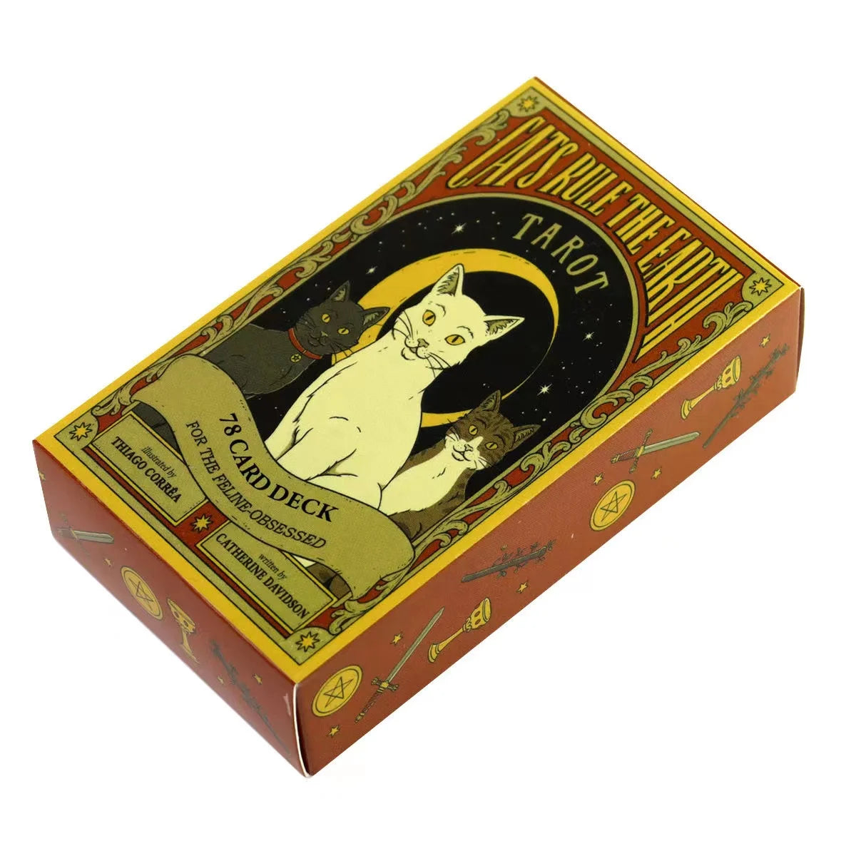 Cats Rule Earth Tarot Card Deck - 78 Oracle Cards, English Edition for Divination & Visionary Guidance