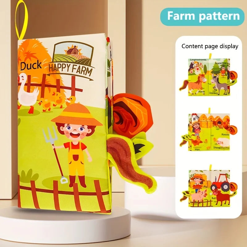 1PC Newborn 0-6 Months Baby Book - Touch and Feel Soft Book, Kids Puzzle Montessori Toy, YY33