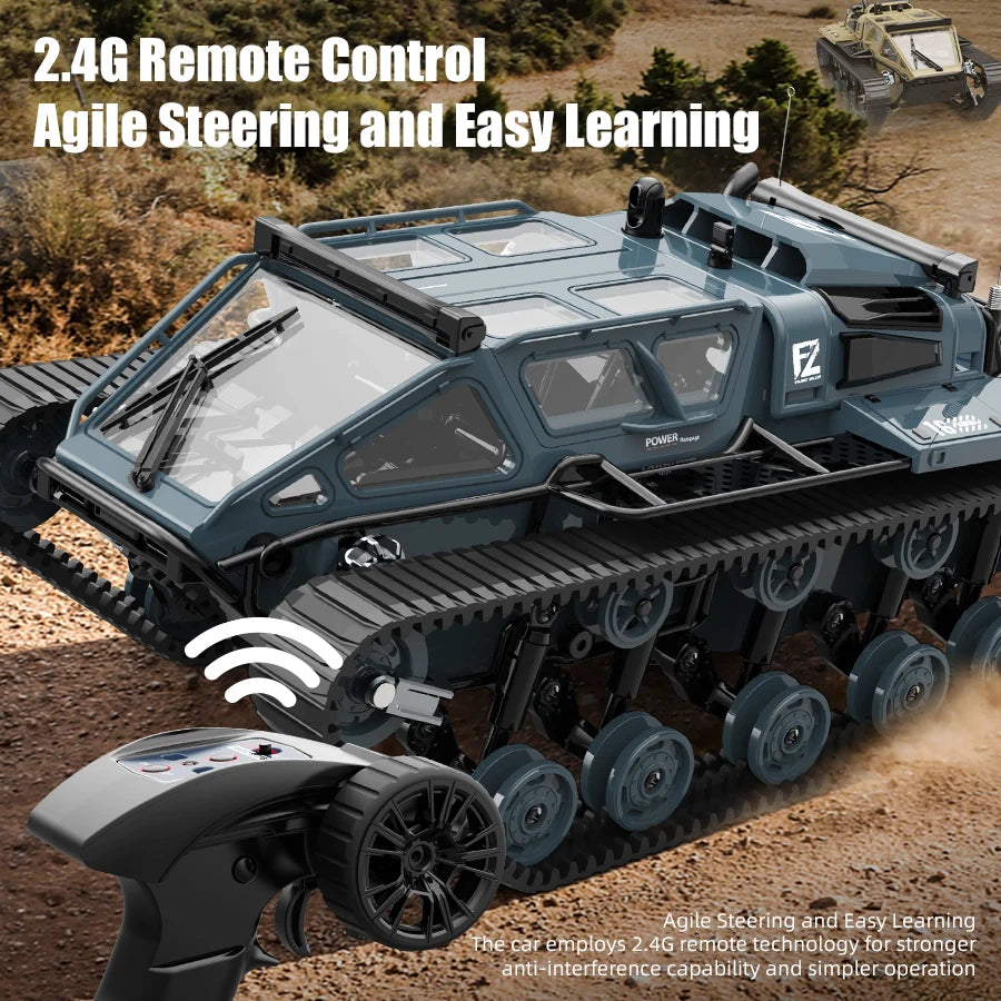 JJRC C8812 RC Tracked Tank with LED Lights and Drift Remote Control