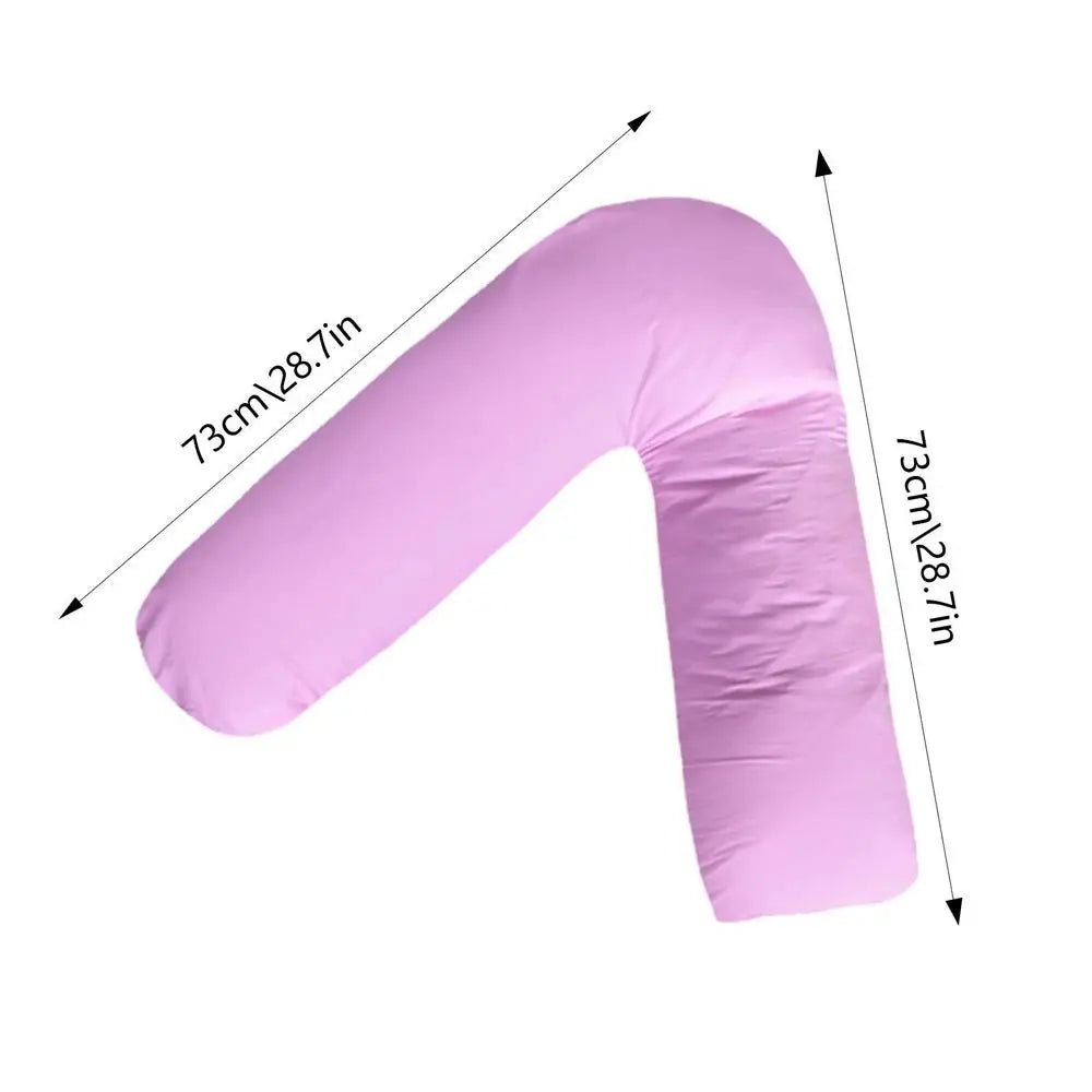 Multi-functional V-Shaped Nursing Pillow for Pregnancy - Side Sleeping Lumbar Cushion, Comfortable Solid Maternity Pillow