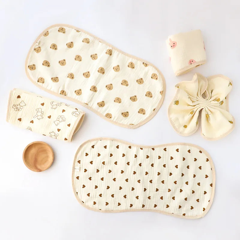 Newborn Baby Burp Towel | Six-Layer Gauze Waterproof Shoulder Pad Bib for Drool & Spitting Protection - Kidzy Market