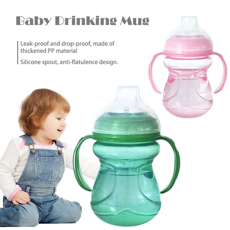 270ml (9oz) Transparent Duckbill Cup for Babies Over 6 Months, Transitional Baby Drinking Cup, BPA-Free Baby Cup for Easy Drinking