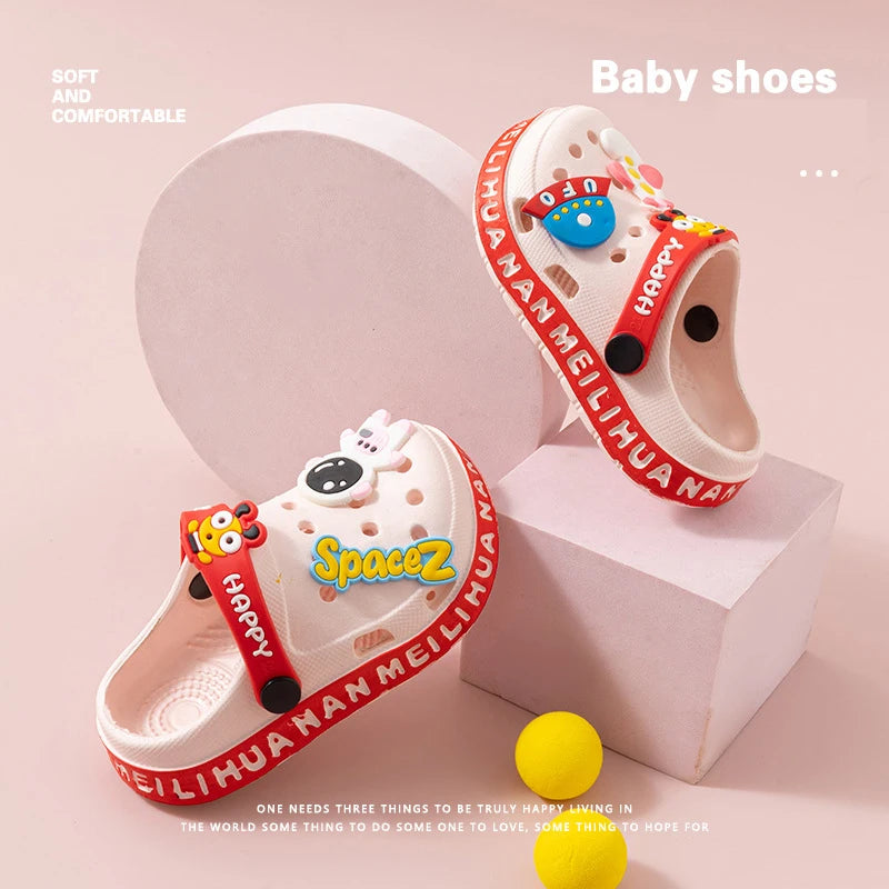 EVA Ultra-Light Boys’ & Girls’ Baby and Toddler Anti-Slip Hole Shoes – Children’s Astronaut UFO Sandals & Slippers