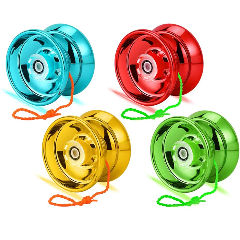 4/1PC Kids Magic Yo-Yo - Responsive High-Speed Aluminum Alloy Yo-Yo - CNC Lathe with Spinning String - For Boys & Girls - 4 Colors