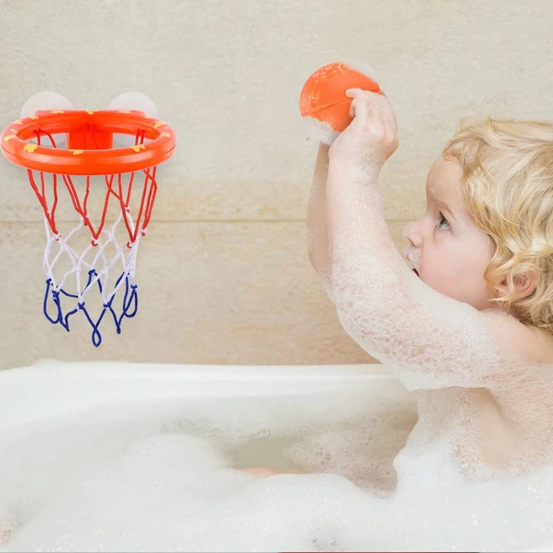 Children’s Mini Bear Basketball Set – Cute Bathroom & Pool Bath Toy, Shoot at the Basket Game