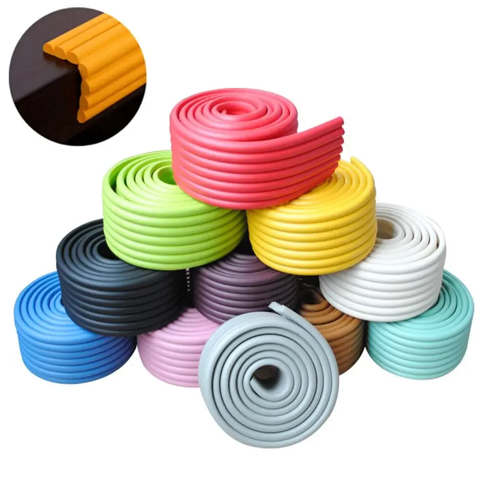 2M Children Safety Foam Protection Strip, Baby Table Desk Edge Guard, Corner Protector for Furniture