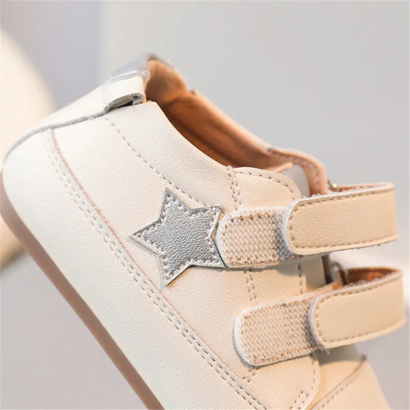 0-5 Years New Baby Shoes – Microfiber Leather Barefoot Toddler Boys & Girls, Soft Sole Outdoor Tennis Fashion Kids Sneakers