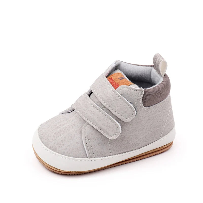 Baby Shoes Soft PU High Quality TPR Anti-Slip Sole Spring & Autumn Style for Newborn Toddler Boys and Girls