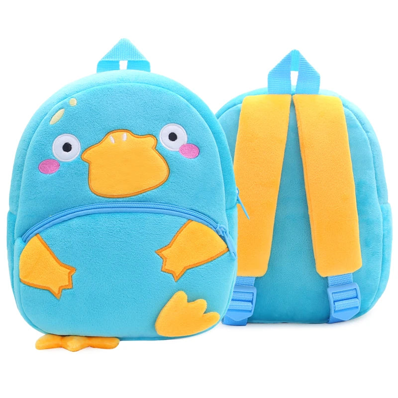 Cute Cartoon Animal School Bags – Plush Backpack for Kindergarten Kids, Boys & Girls - Kidzy Market