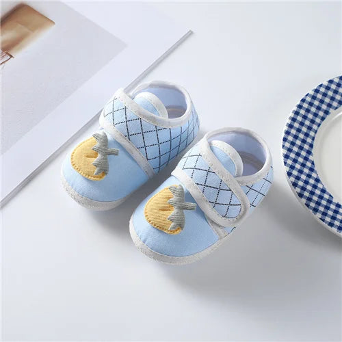 0-12 Month Baby Girl & Boy Shoes – Cotton Soft First Walkers, Cute Newborn Infant Toddler Shoes for Spring