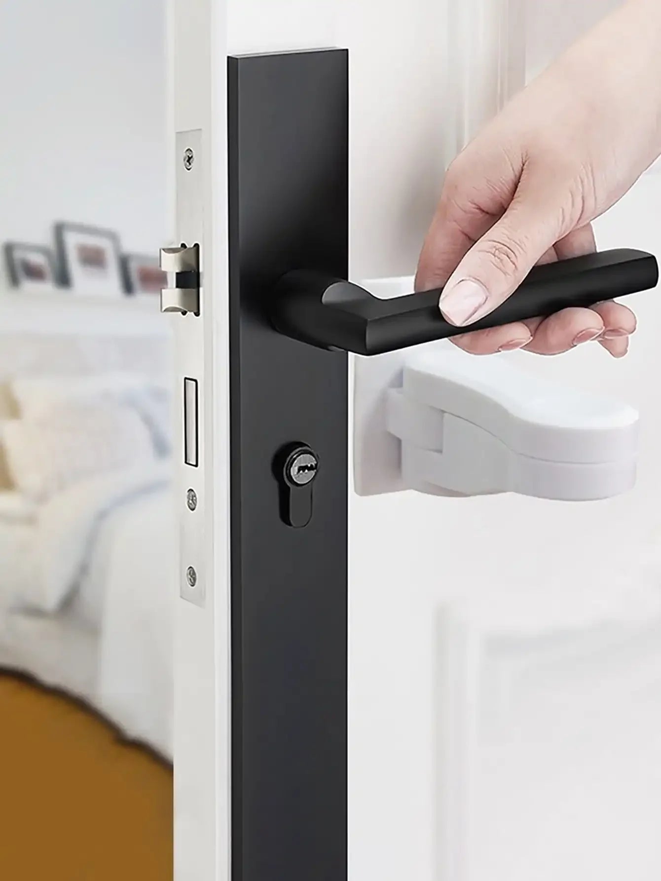 1pc Multi-function Door Handle Lock Child Safety Lock for Cabinet Drawer Doorstop
