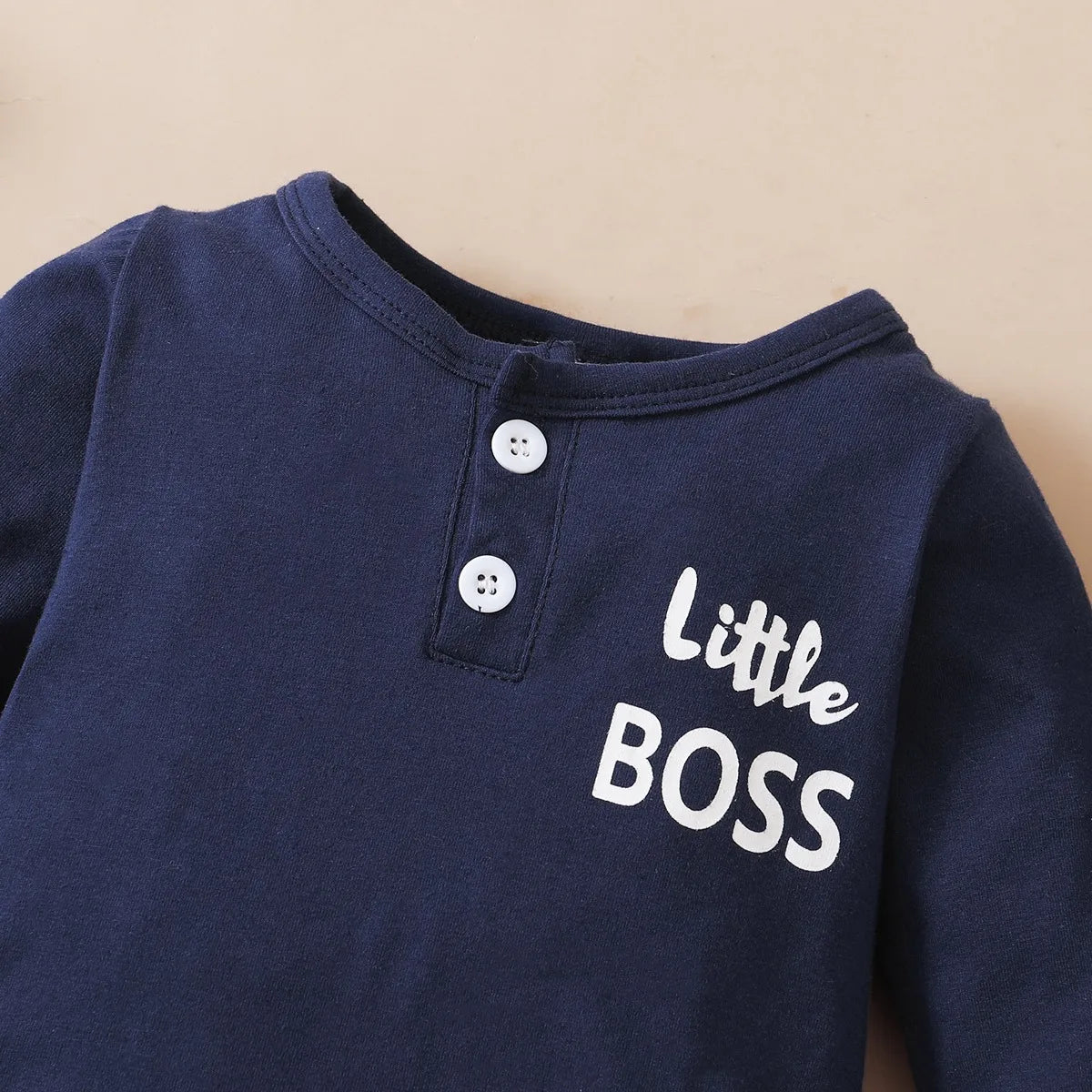 0-12 Months Newborn Baby Boy Bodysuit with Hat – Toddler Romper Long Sleeves, Letter Print Jumpsuit, Fashionable & Cute Daily Wear