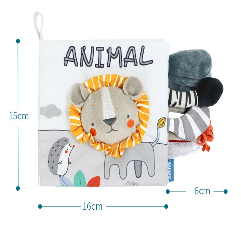 Soft 3D Baby Cloth Book – High Contrast Touch-and-Feel Montessori Sensory Toy for Infants and Toddlers