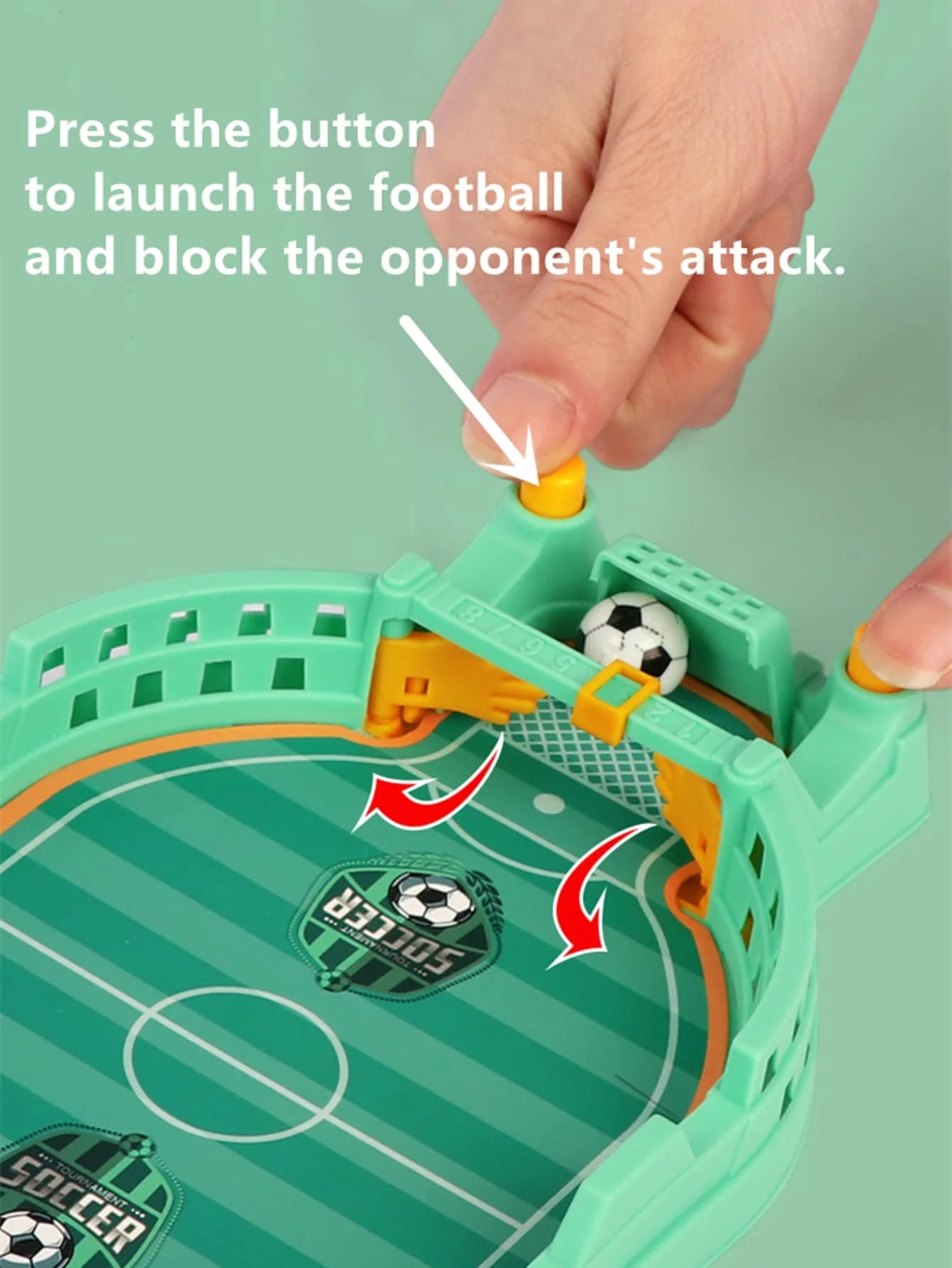 Football Table - Mini Tabletop Interactive Game - Soccer Competition Sports Desktop Catapult Toy - Family Game