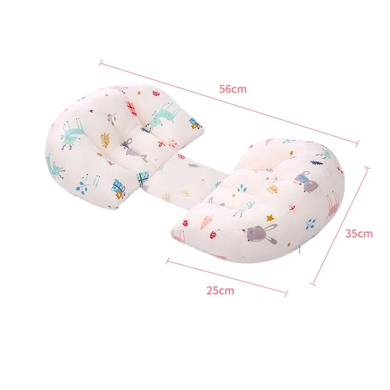 Cotton Waist Maternity Pillow for Pregnant Women - U-Shaped Full Body Pregnancy Pillow & Cushion Pad for Sleeping
