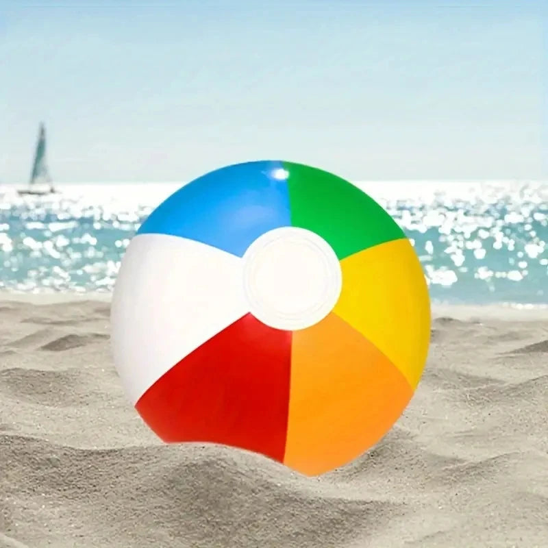 10-Piece Colorful Inflatable Beach Balls Set for Swimming Pool and Water Games