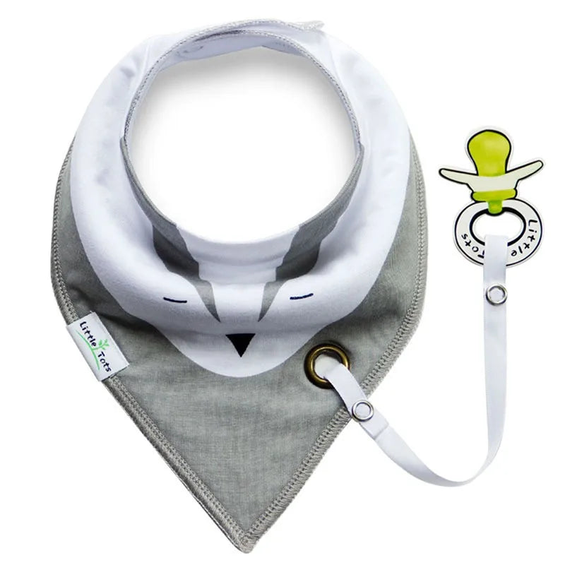 Fashionable Waterproof Cotton Baby Bibs – Triangle Saliva Towel & Pacifier Bibs for Infants - Kidzy Market