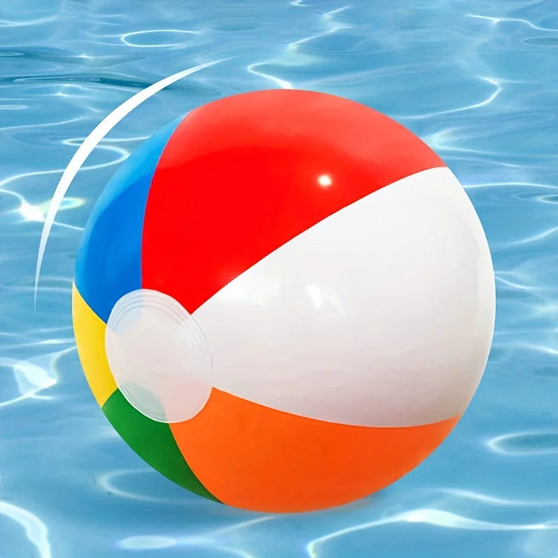 10-Piece Colorful Inflatable Beach Balls Set for Swimming Pool and Water Games