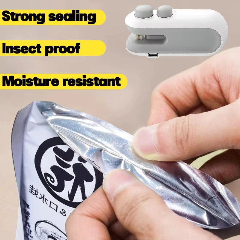 Heat Sealer for Snacks Portable Sealer Mini Heat Bag Sealing Machine Food Packaging Heat Sealer Household Moisture-Proof Tool
