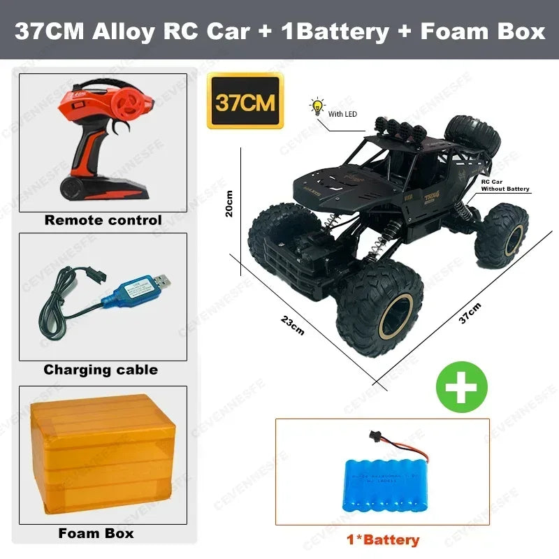 4WD Off-Road RC Car Remote Control Buggy Truck with LED Lights