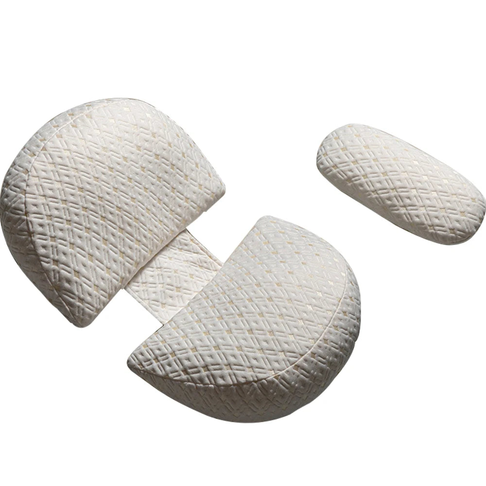 Pregnancy Pillow - U-Shaped Waist Maternity Body Pillow, Cotton Sleeping Bedding Cushion & Nursing Pillow for Pregnant Women