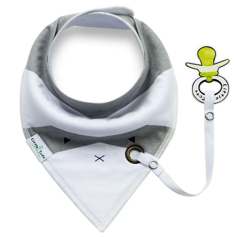 Fashionable Waterproof Cotton Baby Bibs – Triangle Saliva Towel & Pacifier Bibs for Infants - Kidzy Market
