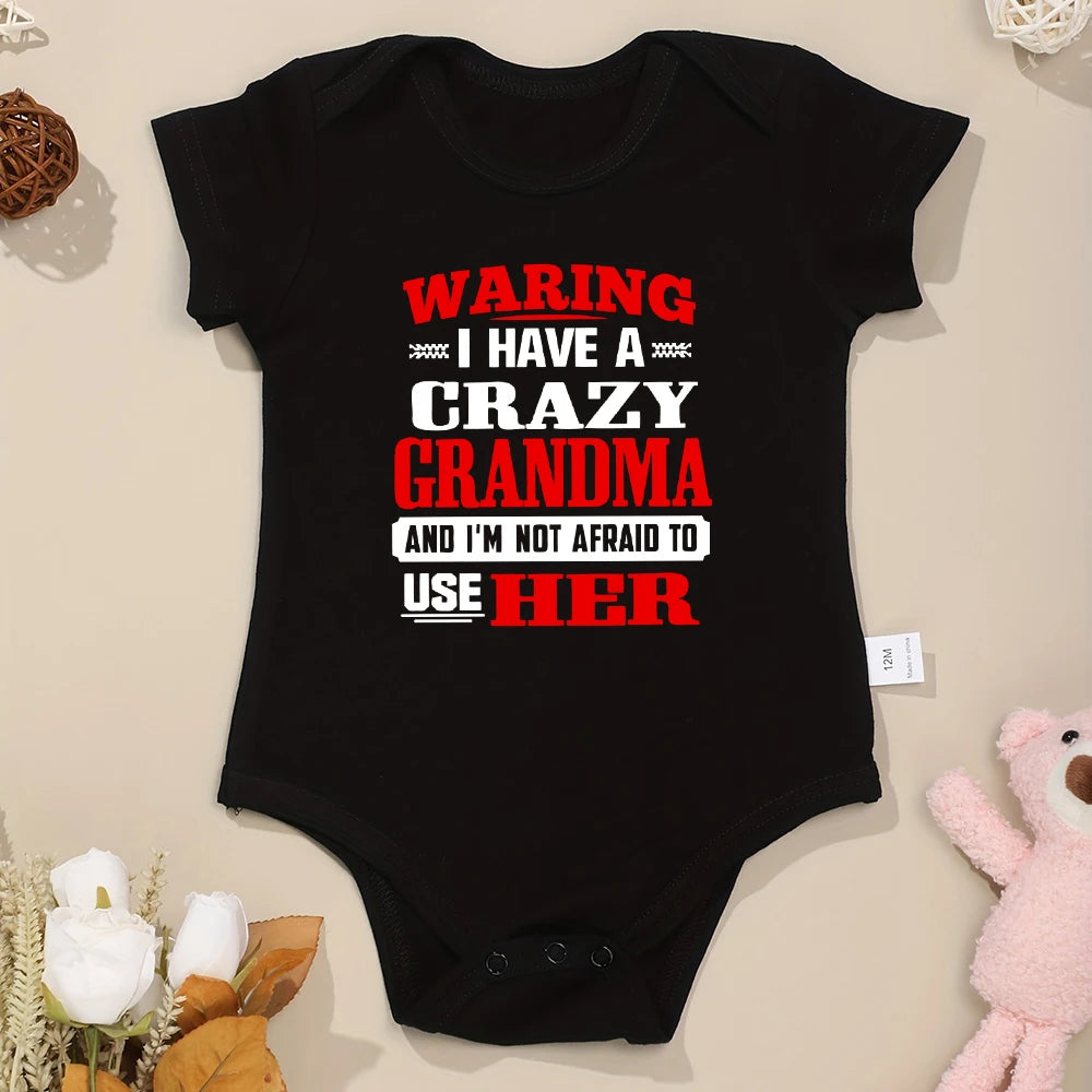 Summer Toddler Bodysuit – Funny Letter Print Baby Boy Outfit, Trendy & Comfy Cotton Infant Onesie