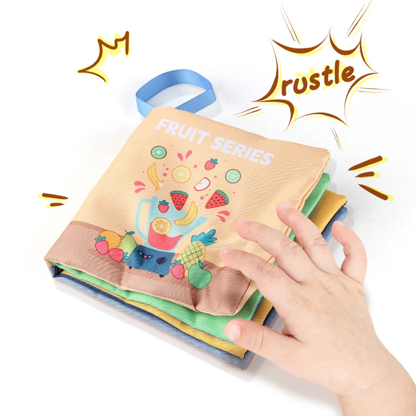Soft Baby Books Toys - Montessori 3D Touch and Feel High Contrast Cloth Book, Sensory Early Learning Games for Kids, Educational Toys
