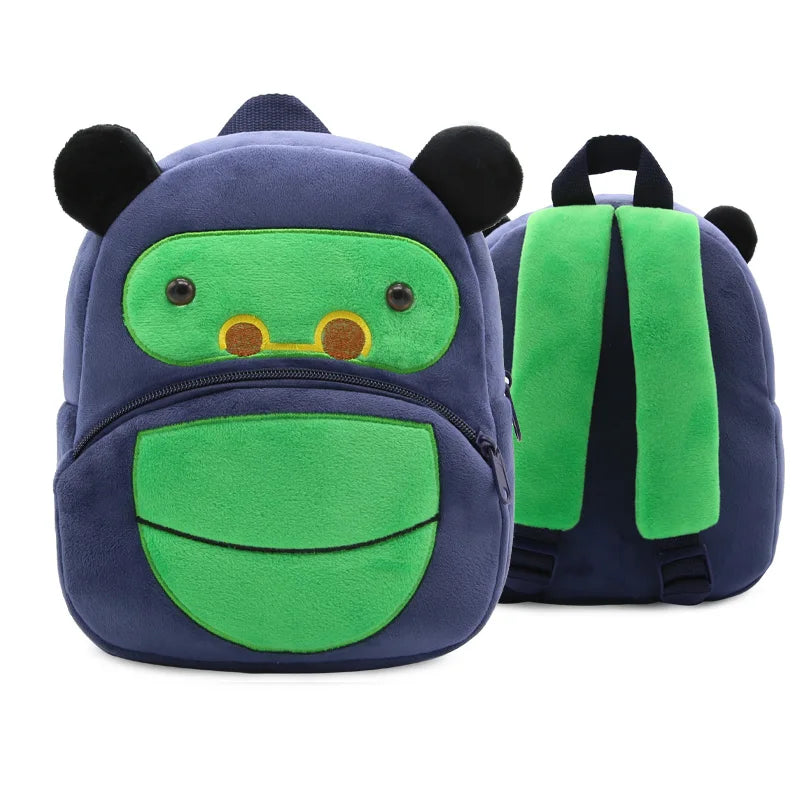 Cute Cartoon Animal School Bags – Plush Backpack for Kindergarten Kids, Boys & Girls - Kidzy Market