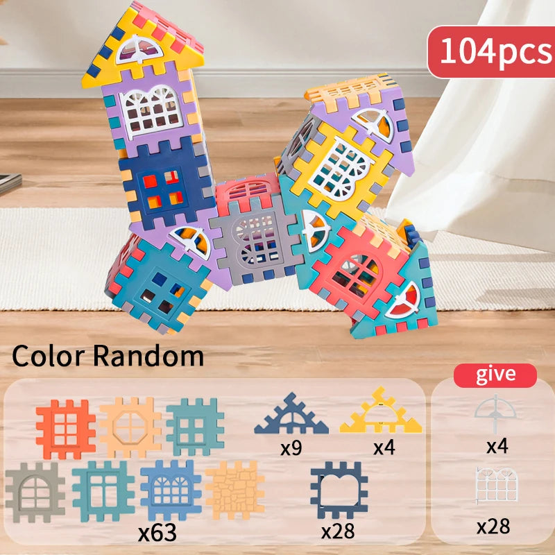 Large Scale House Building Blocks – Simulation Windows for Kindergarten Construction and Kids’ Creative Play