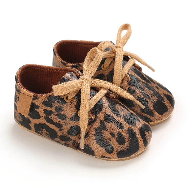 0-18M Newborn Baby Shoes – Cute Leopard Pattern Sports Sandals, Soft Sole Comfortable Walking Shoes for Girls