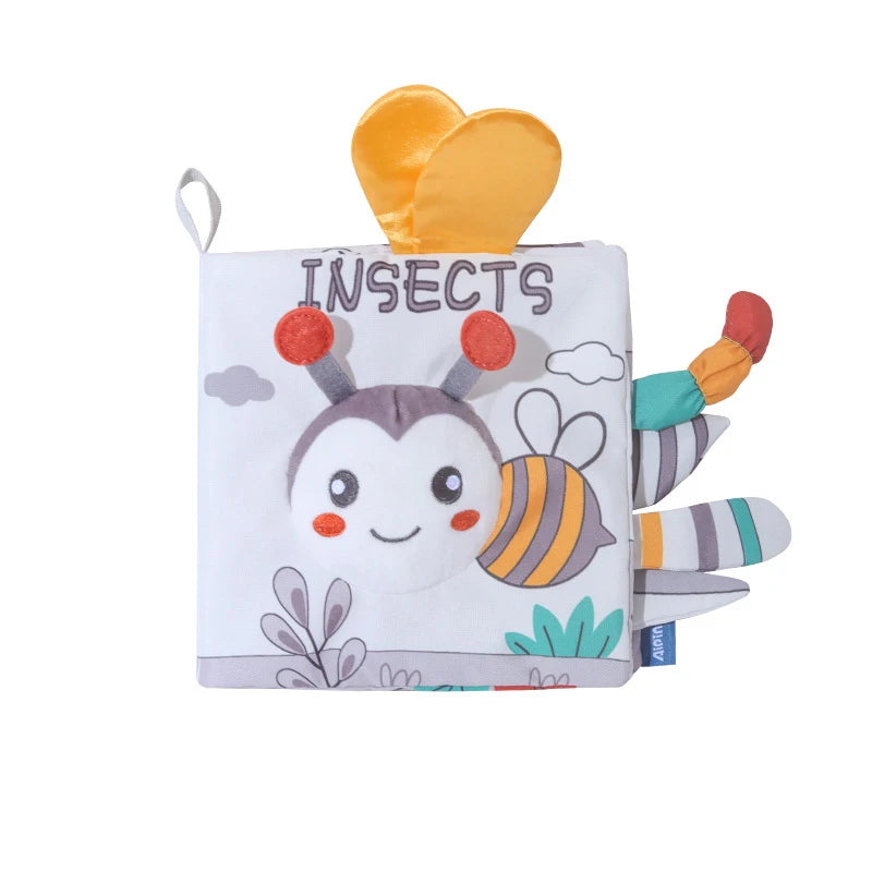 Soft 3D Baby Cloth Book – High Contrast Touch-and-Feel Montessori Sensory Toy for Infants and Toddlers