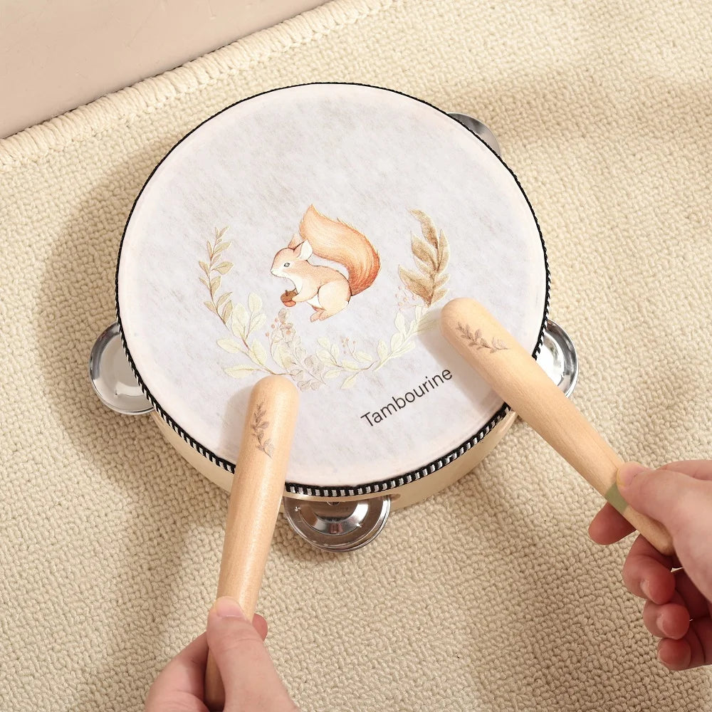 Musical Montessori Toys – Baby Rattle Bell, Drum, Xylophone, and Percussion Set for 0-3 Year Olds, Early Educational Instruments for Kids.