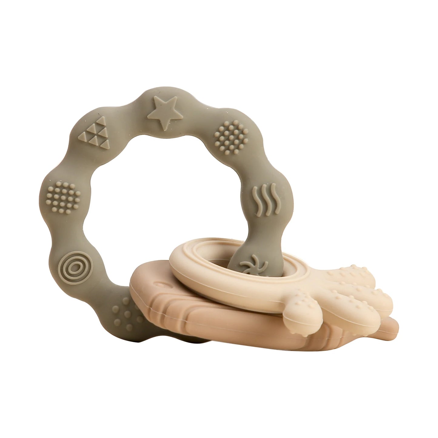 1pc Baby Teether Music Rattle - Animal Crochet Rattle, Elephant & Giraffe Wooden Ring, Babies Gym Montessori Children’s Toys