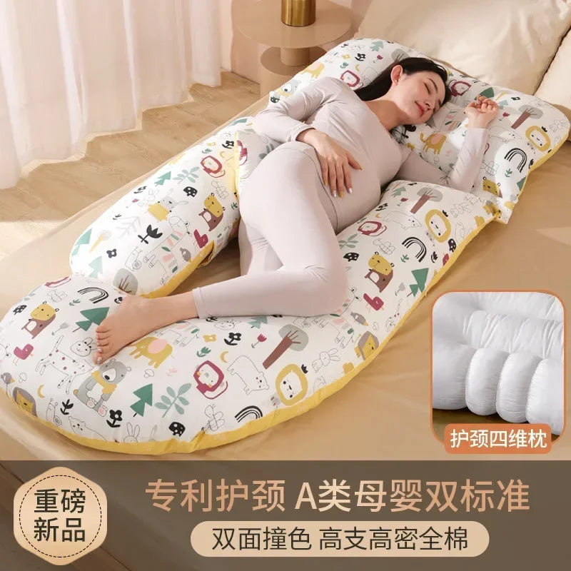 U-Shaped Pregnancy Pillow – Waist Protection & Side Sleeping Support for Pregnant Women