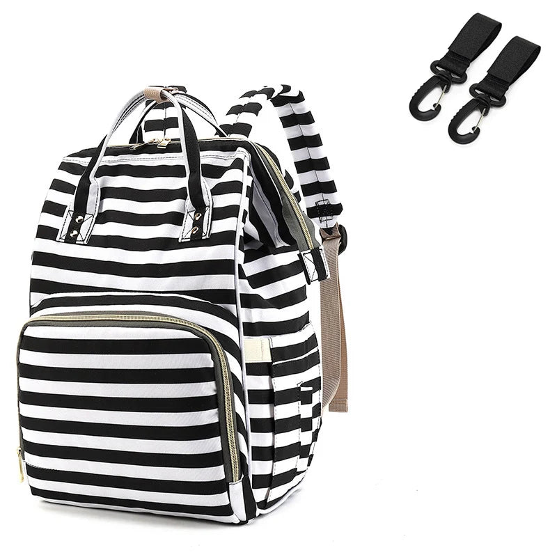 Large Capacity Waterproof Nappy Backpack – Multi-Function Travel Diaper Bag for Moms & Baby Care - Kidzy Market