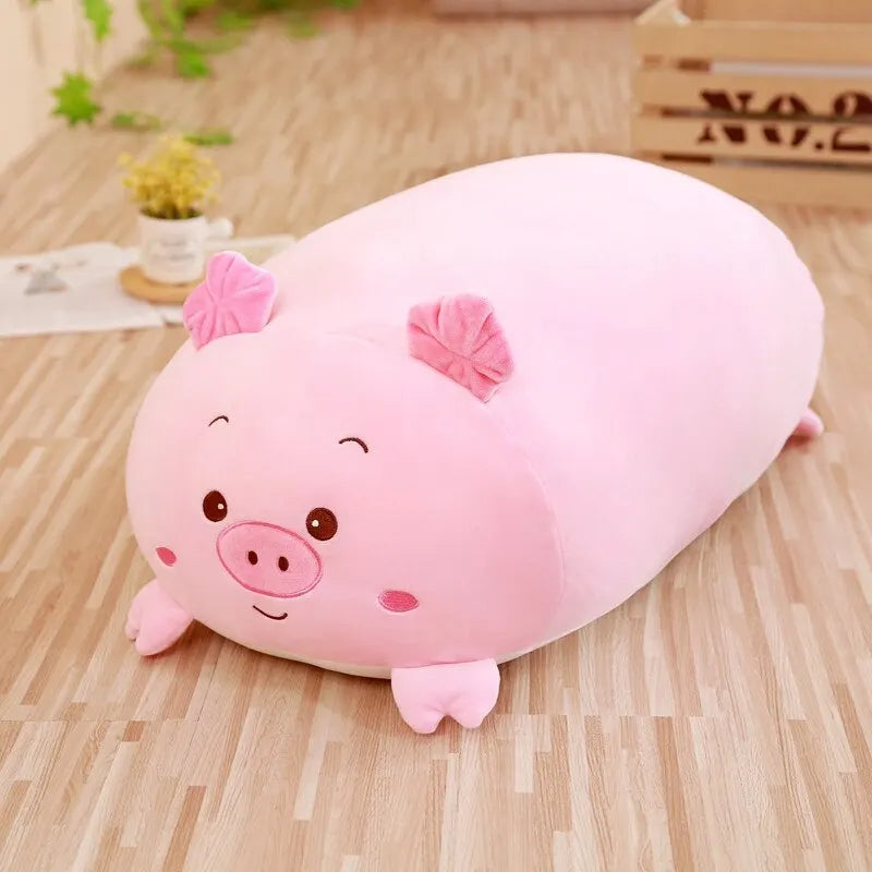 Soft Animal Plush Pillow 28/60cm (11/23.6 Inches) – Cat, Pig, Dog, Frog