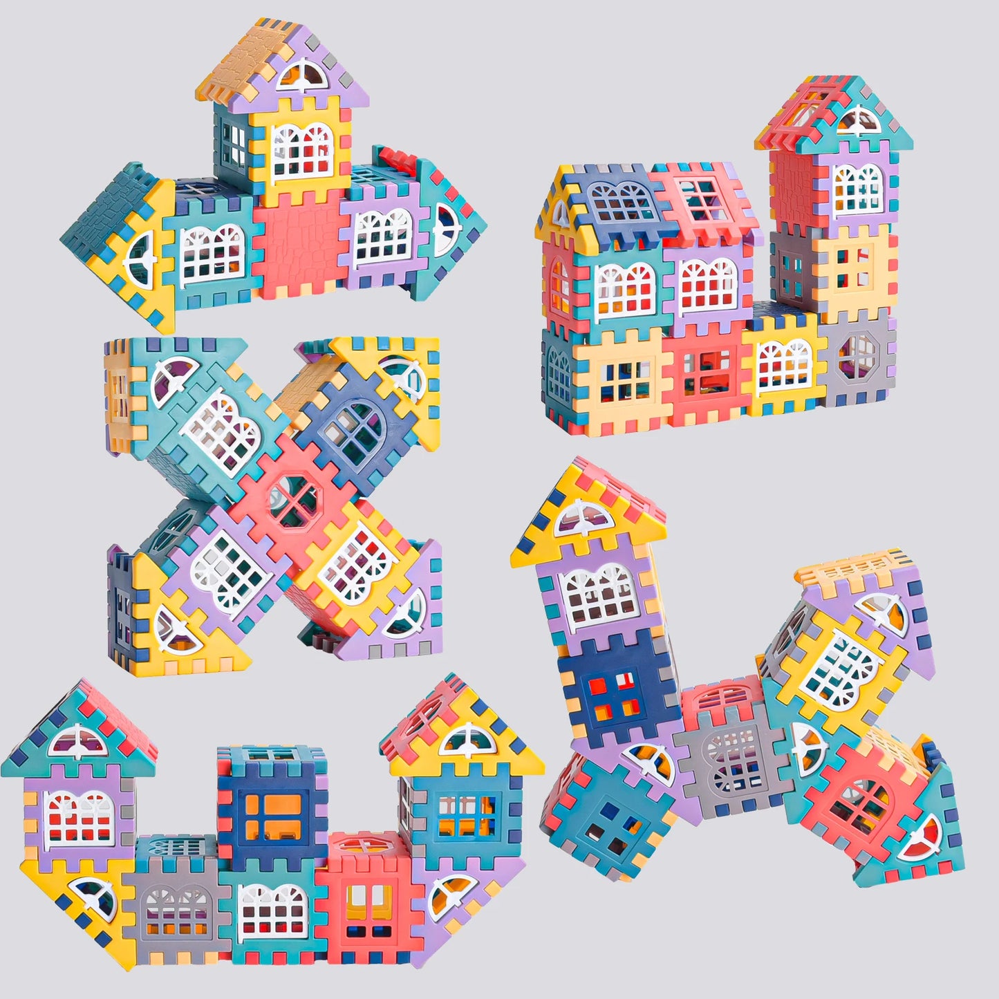 Large Scale House Building Blocks – Simulation Windows for Kindergarten Construction and Kids’ Creative Play