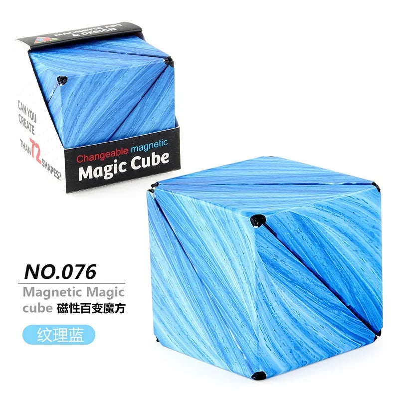 Variety Geometric Changeable Magnetic Magic Cube, Anti-Stress 3D Hand Flip Puzzle Cube, Kids Stress Reliever Fidget Toy