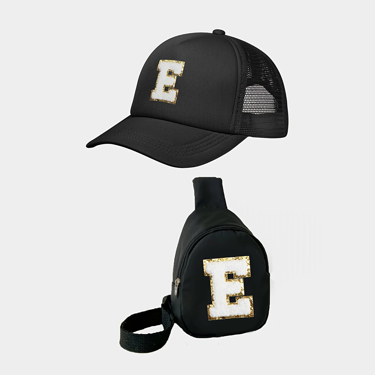 Kids Alphabet Baseball Cap & Shoulder Bag Set – Trendy & Breathable Polyester, Adjustable Buckle Closure, Perfect for All Seasons & Casual Wear, Ideal Gift for Boys & Girls (Ages 3-14) - Kidzy Market