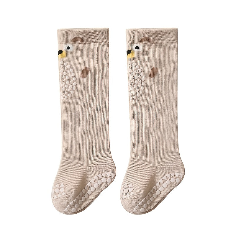 1 Pair Baby Socks - Winter Cartoon Animal Graphic Anti-Slip Stockings for Babies