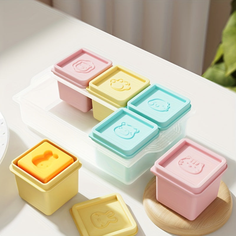 6-Pack BPA-Free Silicone Food Storage Containers with Clip-On Lids – Shatterproof & Freezer-Safe Meal Prep Boxes for Baby Food, Snacks & Purees