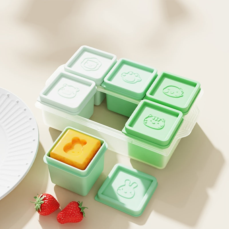 6-Pack BPA-Free Silicone Food Storage Containers with Clip-On Lids – Shatterproof & Freezer-Safe Meal Prep Boxes for Baby Food, Snacks & Purees