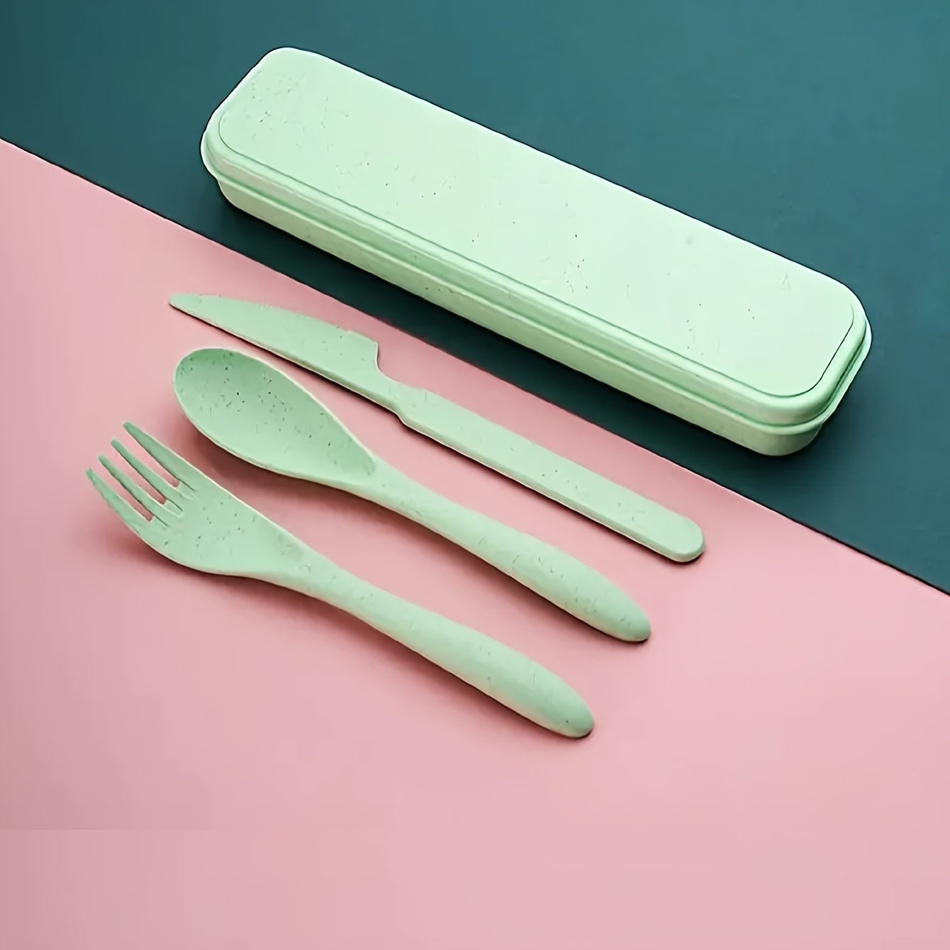 3PCS Portable Cutlery Set – Compact Knife, Fork & Spoon Combo, Lightweight & Travel-Friendly, Perfect for Students & Everyday Use