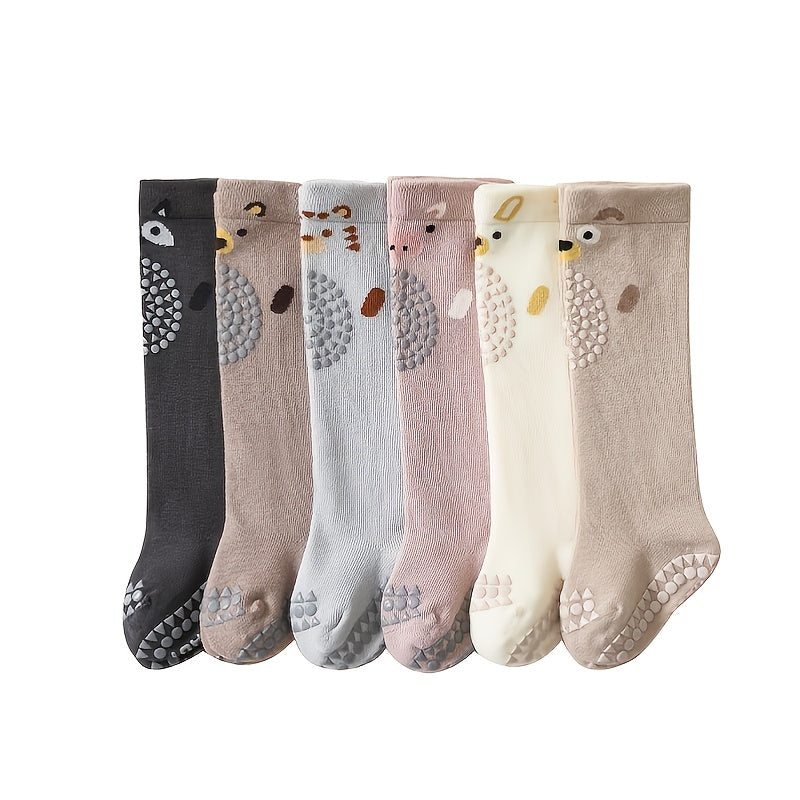 1 Pair Baby Socks - Winter Cartoon Animal Graphic Anti-Slip Stockings for Babies
