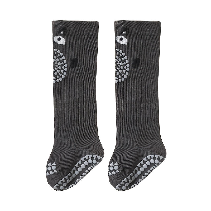 1 Pair Baby Socks - Winter Cartoon Animal Graphic Anti-Slip Stockings for Babies
