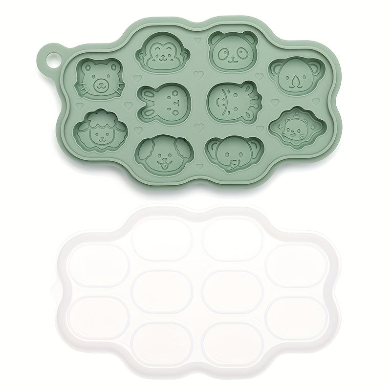 Baby Food Storage Container, BPA-Free Silicone Freezer Tray with Clip-On Lid for Breast Milk & Homemade Food Storage, Ideal for Vegetable & Fruit Purees