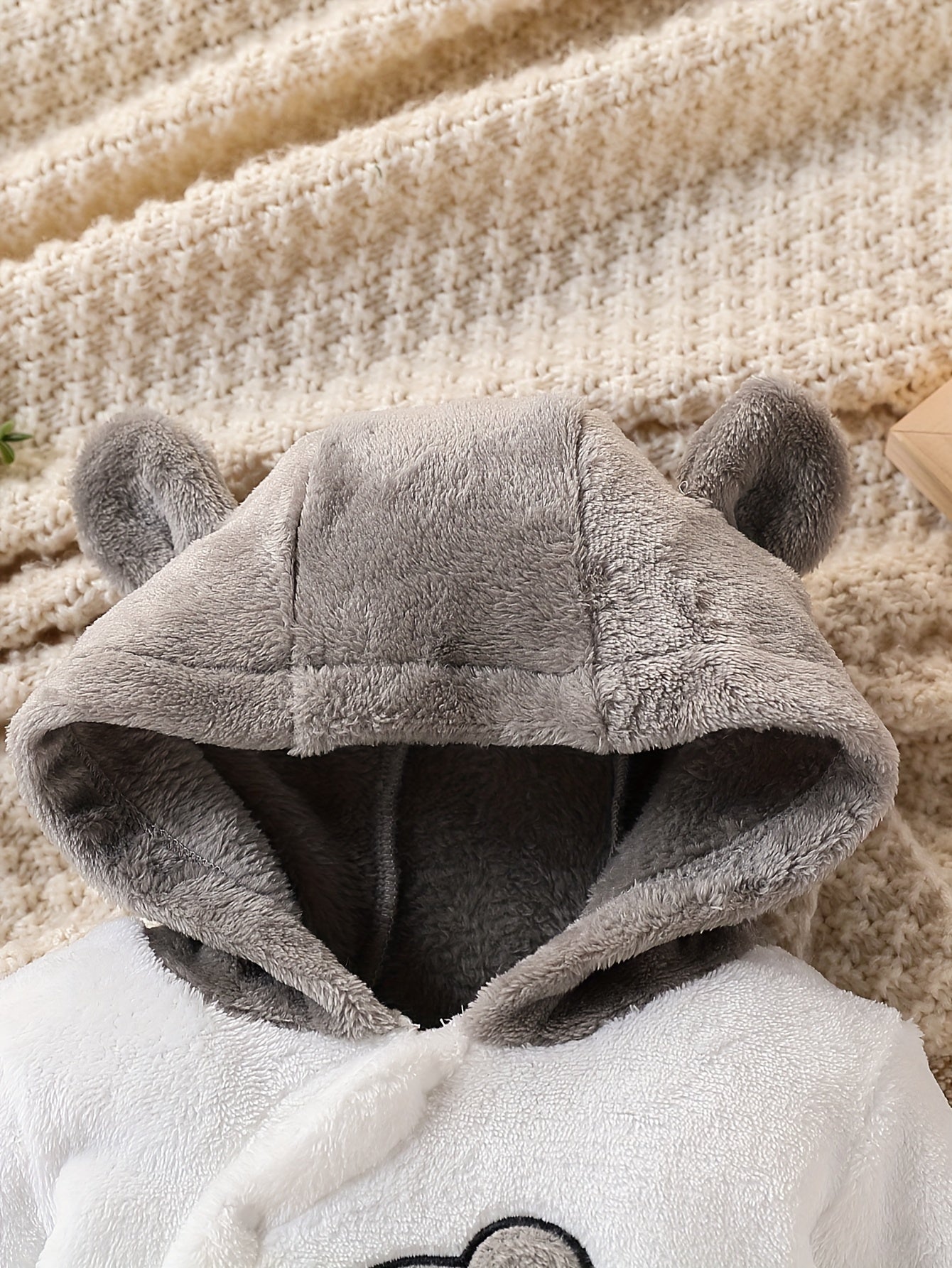 Baby Body Suit with Foot Bag – Newborn Plush Thickened Winter Bodysuit (Warm and Cozy Underwear)
